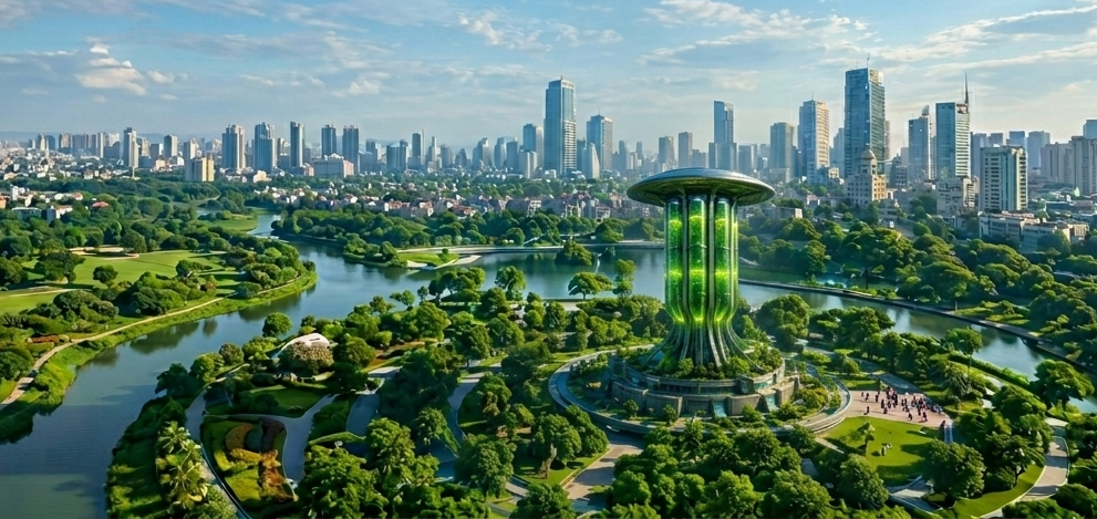 India's First Algae Tree in Bhopal by Mushroom World Group