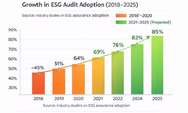 Growth in ESG Audit Adoption (2018-2025)